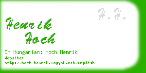 henrik hoch business card